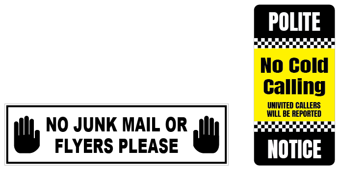No Cold Calling - No Junk Mail